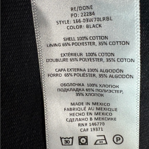 RE/DONE 70s Bell Bottom Jeans in Black Size 32 NWT, Mid Rise Flare Jeans - Picture 10 of 15